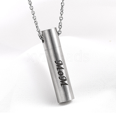 Non-Tarnish Stainless Steel Urn Ashes Necklaces NQ6466-2-1