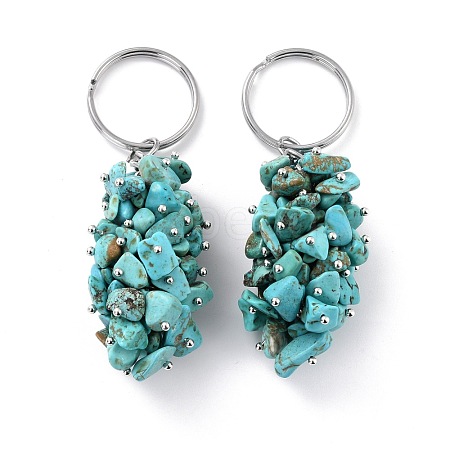 Natural Turquoise Keychain KEYC-C050-01E-RS-1