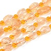 Heated Natural Citrine Beads Strands G-Z147-B01-01-2