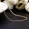 Gold Plated Brass Cable Chain Necklace Making NJEW-BB10199-18-4