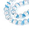 Luminous Handmade Lampwork Silver Foil Beads Strand FOIL-N029-03C-3