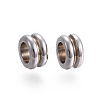 Non-Tarnish 304 Stainless Steel Grooved Beads LS-A-STAS-I117-16A-P-2