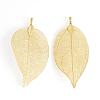 Electroplated Natural Leaf Big Pendants IFIN-Q119-03E-2