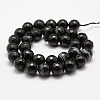 Faceted Natural Black Agate Beads Strands X-G-F447-6mm-H05-2