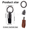 4Pcs 4 Colors Suede Fabric Pendant Keychains KEYC-FH0001-78-2