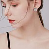 Cubic Zirconia Swan Stud Earrings JE1003A-7