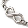 316 Surgical Stainless Steel Box Chain Infinity Link Bracelets BJEW-Q349-10AS-2