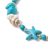 4Pcs 4 Styles Shell Braided Bead Bracelets BJEW-TA00590-4