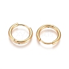 Ion Plating(IP) 304 Stainless Steel Huggie Hoop Earrings X-EJEW-F111A-14mm-G-2