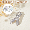 2Pcs Awareness Ribbon Alloy Rhinestone Brooches for for Backpack Clothes JEWB-FH0002-19P-4