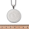 304 Stainless Steel Rhinestone Pendant Necklaces for Women NJEW-U021-05P-5