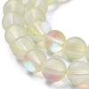 Synthetic Moonstone Beads Strands G-F142-8mm-14-3