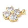 Brass Micro Pave Cubic Zirconia Pendants KK-K298-07B-G-2