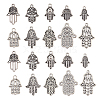 100Pcs 10 Styles Tibetan Style Alloy Pendants TIBEP-CJ0001-56-1