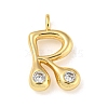 Rack Plating Brass Micro Pave Cubic Zirconia Pendants KK-A200-24G-R-1