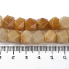 Natural Topaz Jade Star Cut Round Beads Strands G-M418-C15-01-5