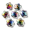 UV Plating Rainbow Iridescent Transparent Acrylic Beads OACR-C007-03C-1