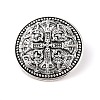 Tibetan Style Alloy Brooches JEWB-O016-03E-AS-1