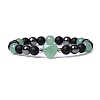 Natural Green Aventurine Heart Beaded Stretch Bracelet PW-WG70241-05-1