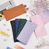CRASPIRE 6Pcs 6 Colors Rectangle with Rhombus Pattern PU Imitation Leather Eyeglasses Pouch AJEW-CP0005-57-4