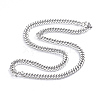 Non-Tarnish Men's 304 Stainless Steel Diamond Cut Cuban Link Chain Necklaces X-NJEW-L173-002B-P-2