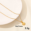 Stainless Steel Moon Sun Chain Necklace Simple Elegant Cool Style RF4782-10-1