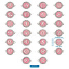 Alloy Enamel Links Connectors ENAM-TA0002-15A-11