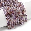 Natural Purple Phantom Quartz Purple Lodolite Quartz Beads Strands G-S385-01-2