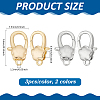 6Pcs 2 Colors Brass Lobster Claw Clasps KK-FG0001-29-2