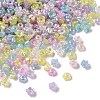 Pearlized ABS Plastic Bead Caps KY-G032-01A-1