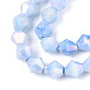 Anti-Tarnish Electroplate Glass Beads Strands GLAA-T025-8mm-12C-3