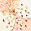 50Pcs 10 Colors Alloy Enamel Beads ENAM-CJ0002-12-6