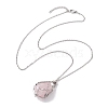 Crystal Stone Cage Pendant Necklaces NJEW-JN04755-03-2