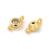 Rack Plating Brass Pave Clear Cubic Zirconia Connector Charms X-KK-G477-02G-2