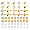 50Pcs Brass Earring Settings KK-TA0008-38B-2
