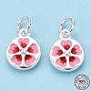 925 Sterling Silver Enamel Charms X-STER-T004-04S-1