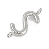 304 Stainless Steel Letter Connector Charms STAS-M108-01P-19-2