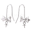 Anti-Tarnish Rhodium Plated 925 Sterling Silver Earring Hooks STER-T007-118P-2