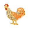 Zinc Alloy Crystal Rhinestone Enamel Brooch JEWB-U010-02G-02-1