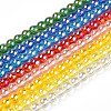 Electroplate Transparent Glass Beads Strands GLAA-T032-T6mm-AB-1