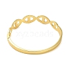 Brass Micro Pave Clear Cubic Zirconia Hollow Oval Hinged Bangles for Woman BJEW-M312-03A-G-3