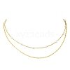 Brass and ABS Imitation Pearl Layered Necklace for Women NJEW-JN04911-02-1