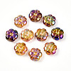 UV Plating Iridescent Opaque Acrylic Beads OACR-T028-32-1