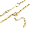 Ion Plating(IP) 304 Stainless Steel Oval Link Chain Necklaces for Women NJEW-K276-04C-G-2