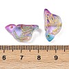 Electroplate and Golden Metal Enlaced Glass Beads EGLA-T029-03M-4