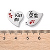 304 Stainless Steel Enamel Pendants STAS-M102-13P-03-3