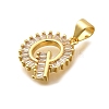 Rack Plating Brass Micro Pave Cubic Zirconia Pendants KK-L226-100G-Q-2