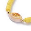 Handmade Polymer Clay Heishi Beads Braided Beaded Necklaces NJEW-JN02724-01-4