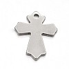 Tarnish Resistant Latin Cross 304 Stainless Steel Stamping Blank Tag Pendants STAS-N073-32-1