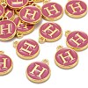 Golden Plated Alloy Enamel Charms ENAM-S118-08H-4